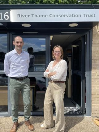 Caroline Newton and Dr David Fraser of the River Thame Conservation Trust